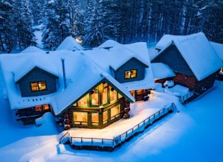 В Канаде продают уникальную деревянную хижину, украшенную резьбой в виде медведей