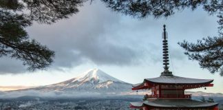 В Японии запустили туристический поезд к Фудзи