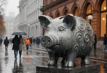 В Москве хотят поставить памятник ипотеке — огромную свинью-копилку