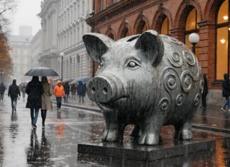 В Москве хотят поставить памятник ипотеке — огромную свинью-копилку